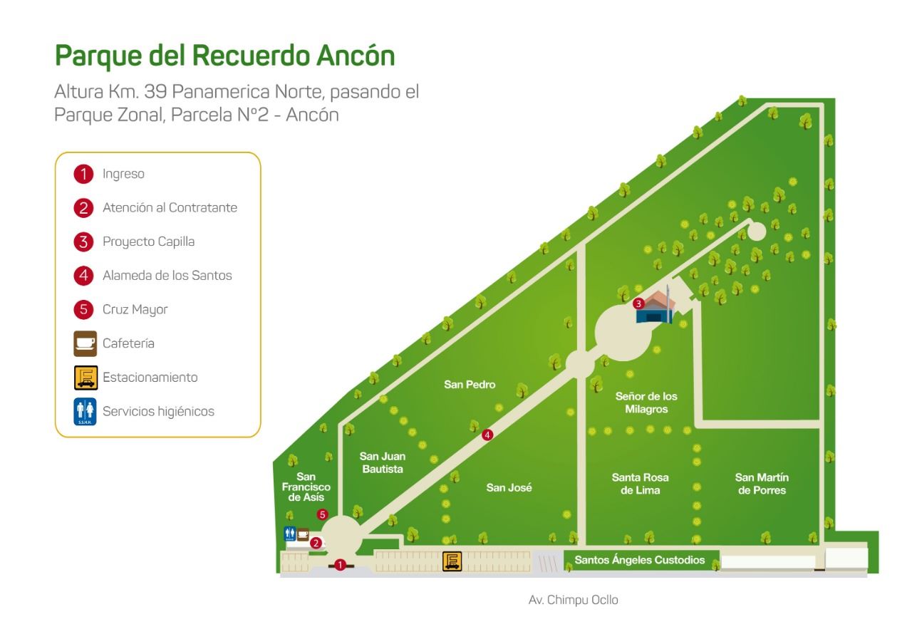 Plano Camposanto Ancón de Parque del Recuerdo