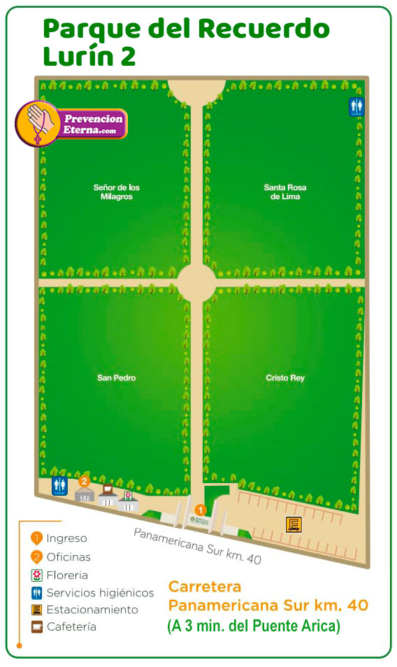 Mapa Camposanto Lurín 2 Parque del Recuerdo