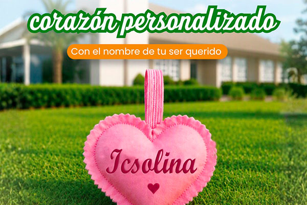 Llévate un corazón personalizado de Parque del Recuerdo - 970693695 Icsolina Palacios